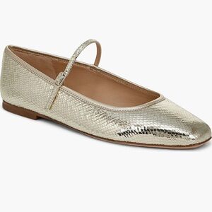 Veronica Beard Metallic Gold Flats